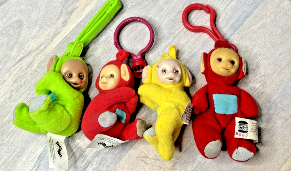 Vintage Teletubbies Plush Keychain Backpack Clip On McDonalds 4